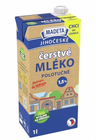 Jihočeské mlieko čerstvé polotučné 1,5% 1_l