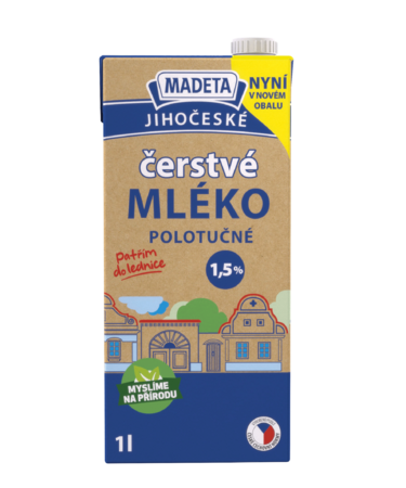 Jihočeské mlieko čerstvé polotučné 1,5% 1_l